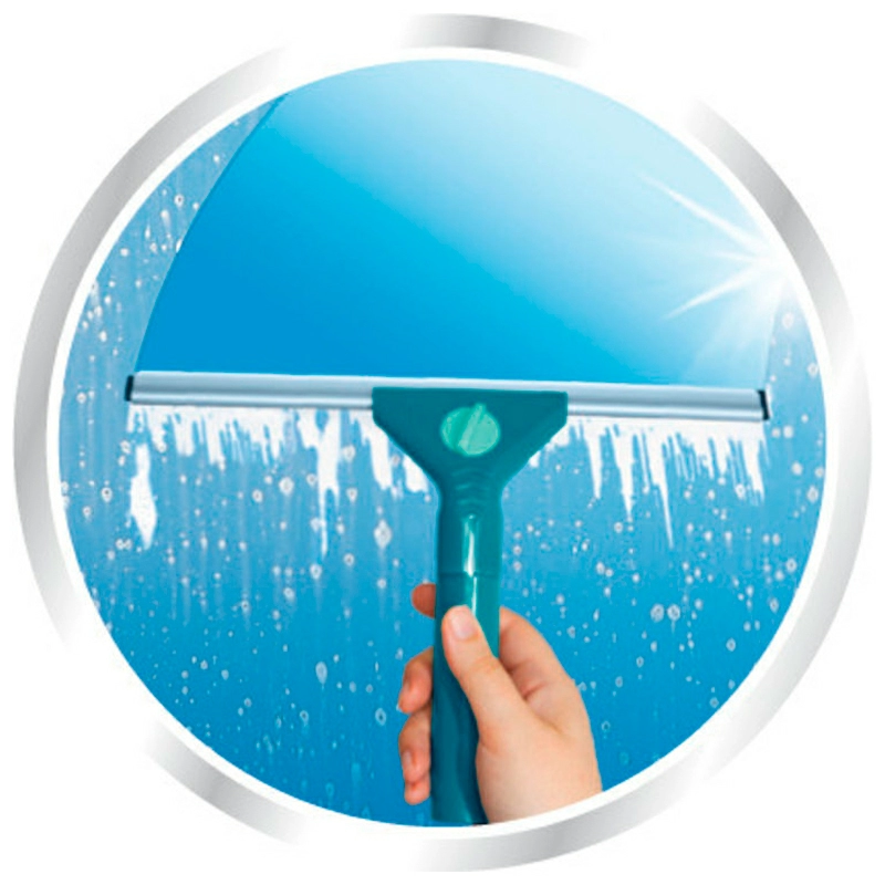 6 Щётка для мытья окон с губкой и телескопической ручкой Leifheit Basic Wet & Dry (90-150см) фото 5