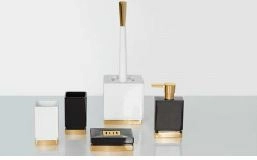 Дозатор для жидкого мыла Spirella Roma, черный с серебром фото 2