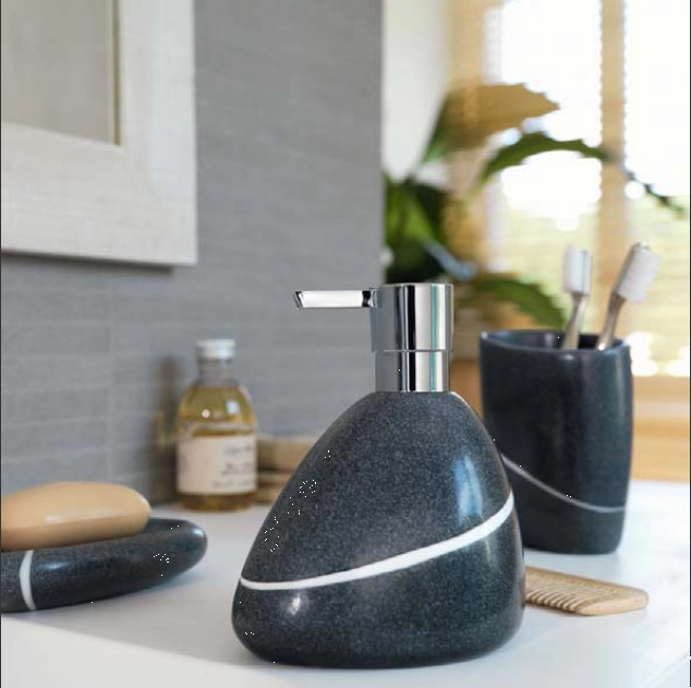 Картинка Стакан для зубных щеток Spirella Etna Stone, темно-серый фото 2