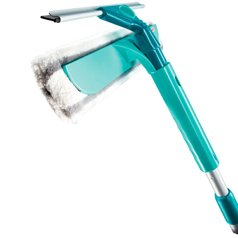 2 Щётка для мытья окон с губкой и телескопической ручкой Leifheit Basic Wet & Dry (90-150см) фото 2