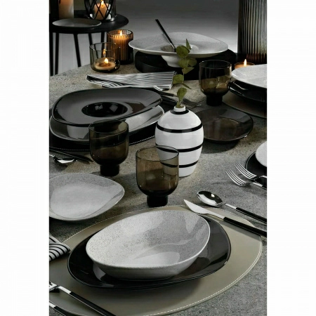 3 Тарелка для пасты Kutahya Galaxy, серый фото 3