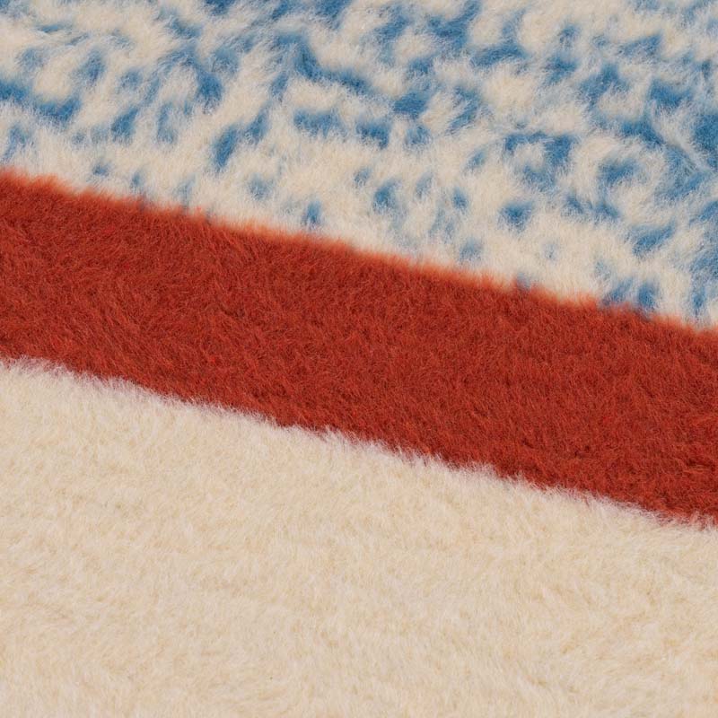 Плед 200x220см Pappel Cotton, голубой с бежевым фото 3